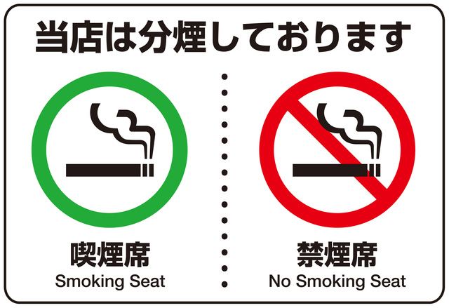 Табличка про зонування - поділ місць на курців та некурців